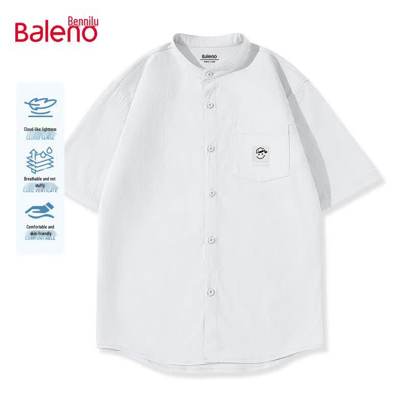 

Baleno Men s Loose Fit Henry Collar Short Sleeve Pocket Shirt 3XL