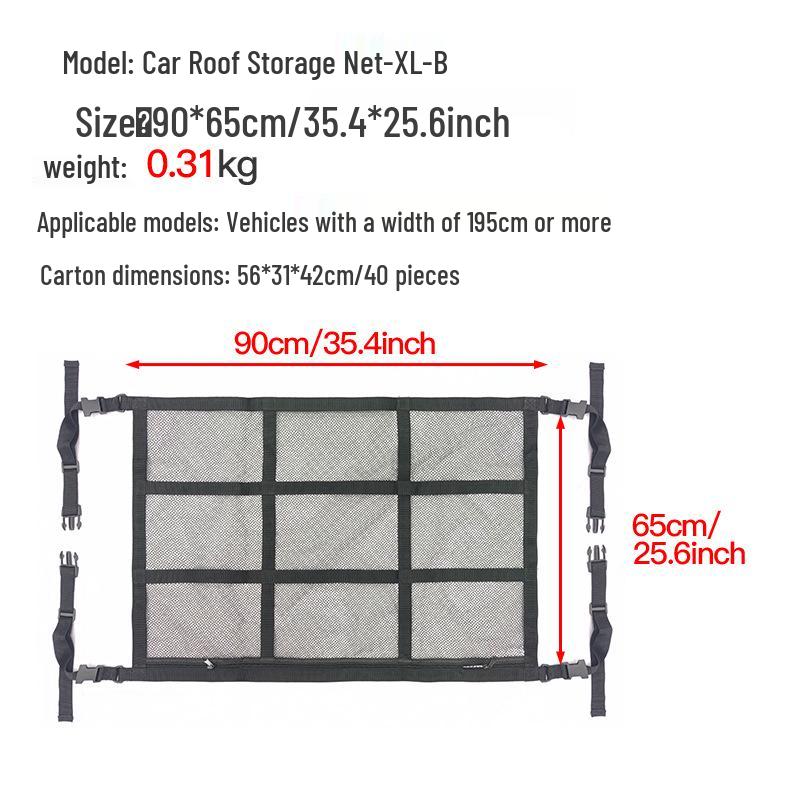 Car Interior Roof Storage Mesh Bag - Car Roof Storage Net Organize