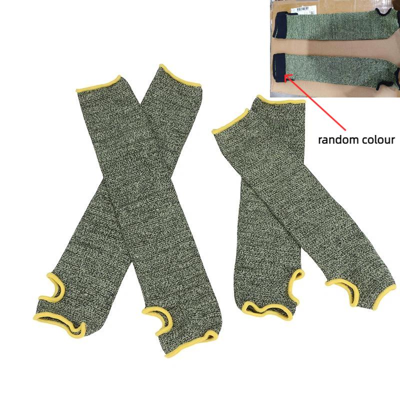 1 Pair Anti-Cut Arm Glove Sleeves 20/36/45cm Aramid Fiber For Cut Proof And Heat Resistant Welding Gardening Work