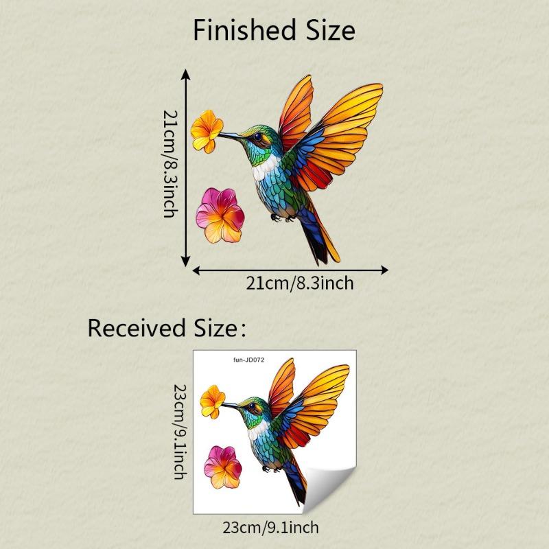 Malovaný pták Domov Balkon Skleněné okno Zkrášlení a Dekorace Elektrostatické UV Samolepky na okno Bez zadního lepidla