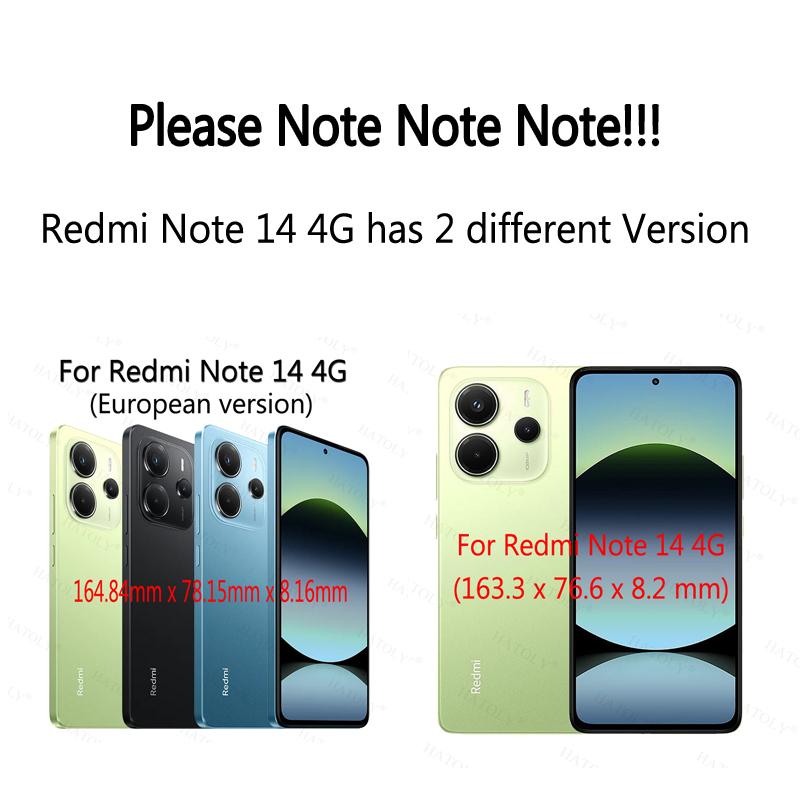 Full Cover For Redmi Note 14 4G Case Shockproof Silicone Full Edge Back Case Redmi Note 14 4G Case For Redmi Note 14 4G Cover