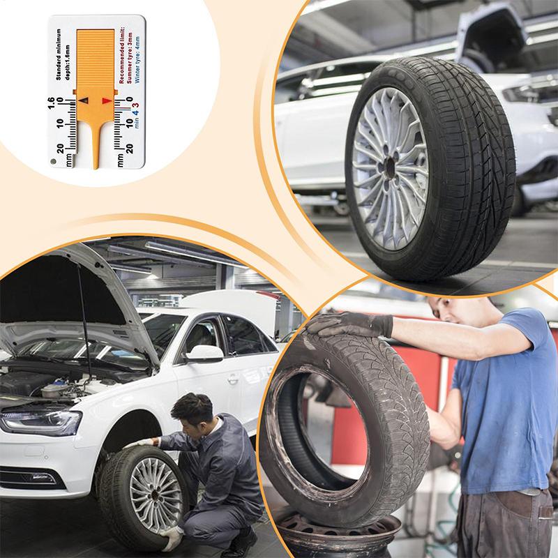 Car Tester Tire Depth Ruler Tire Thickness Gauge for Cars Tyre Ruler Tread Depth Accurate Measurement Tools Car Inspection Tools