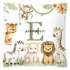 Animal with Name Pillow Case Personalized Pillow Dust Cover Bedroom Kids Wild Party Decoration Pillowcase Birthday Children Gift