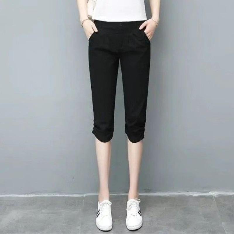

Women s Slim Fit Elastic Cargo Pants - Korean Style Loose Straight Leg, Versatile Casual Wear for Spring 2023 M 95-105 jin