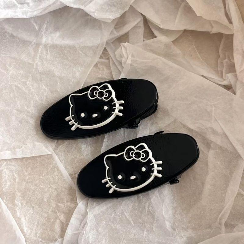 Korean-Style Black Cat Duckbill Bangs Hair Clips - High-End, Cute Women’s Hair Accessories