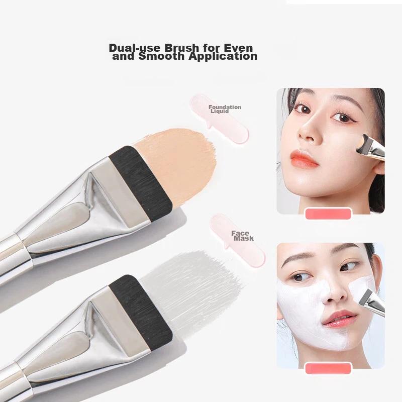 UPLUS Flat-Top Foundation Brush, Seamless, Mask Brush, Concealer Brush, No-Absorbing Powder, 1 pack