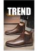 Men's British-Style High-Top Leather Boots - New Autumn/Winter Collection, Trendy All-Match, Large Sizes