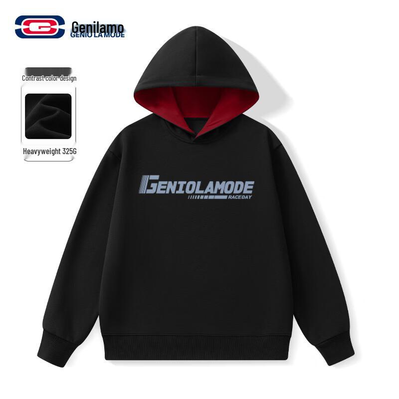 GENIOLAMODE Men's Colorblock Hooded Sweatshirt