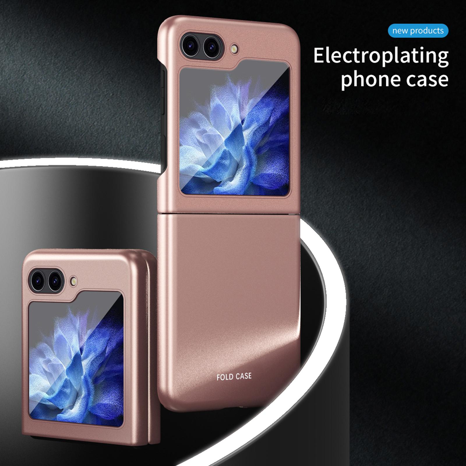 

For Samsung Galaxy Z Flip6 5G/Z Flip5 5G Wholesale Folded Phone Case Skin-Touch Hard PC Phone Cover Rose Gold