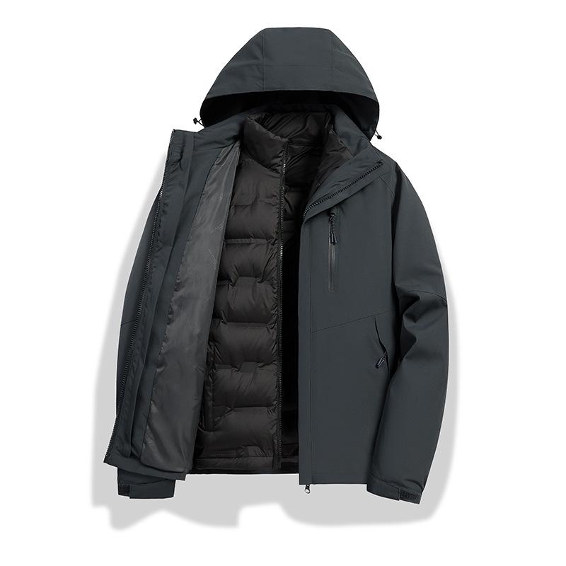 Autumn/Winter 2024 High-End Windproof Jacket with Three-Proof Fabric & 90% White Duck Down Liner for Couples