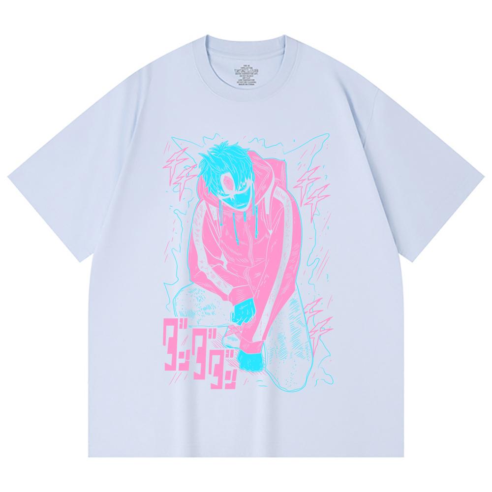 230 Gsm 100% Cotton Dandadan V17 Jiji Black Print Unisex Heavy Cotton T Shirt