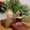 1Pcs Diy Dolls Accessories Cute Christmas Gingerbread Man Miniature Dollhouse Fruit Ice Cream Mini Ice Drink For Xmas Kids Gift