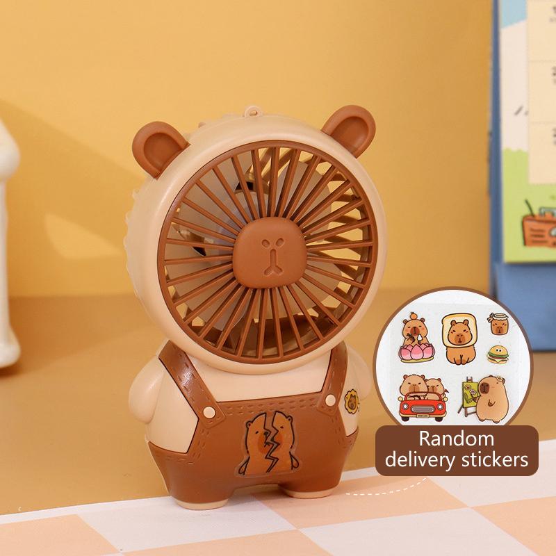 Cartoon Cute Capybara Fan High Quality Summer Portable Handheld Fan Mini Pocket Fan Rechargeable Desktop Fan Gifts