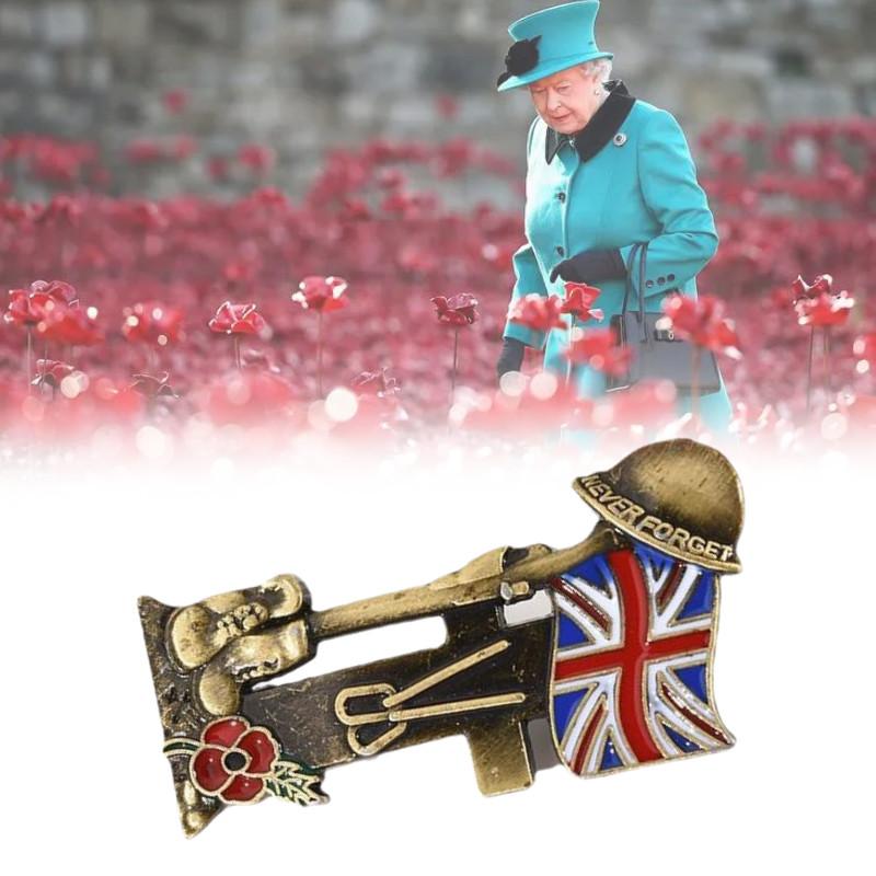 Elegant Vintage Poppy Flower Brooch Stunning Fashion Pin For Men And Women