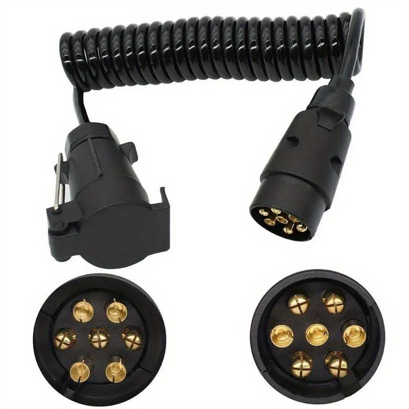 Cavo di Prolunga per Pannello Luci Camion Rimorchio a 7 Pin Cavo Maschio a Femmina Spina Cavo Presa Parte Raccordi Spina Circuito Presa