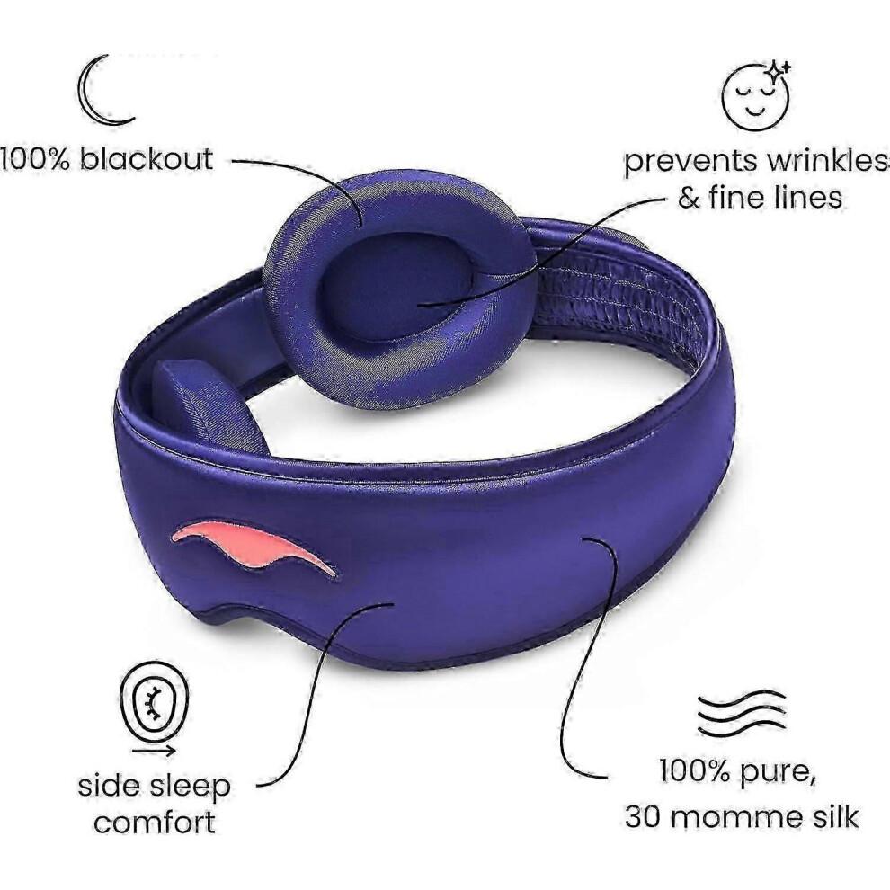 Manta Sleep Mask with 100% Light Blocking and Zero Intraocular Pressure, Comfortable and Adjustable, Perfect for Sleeping