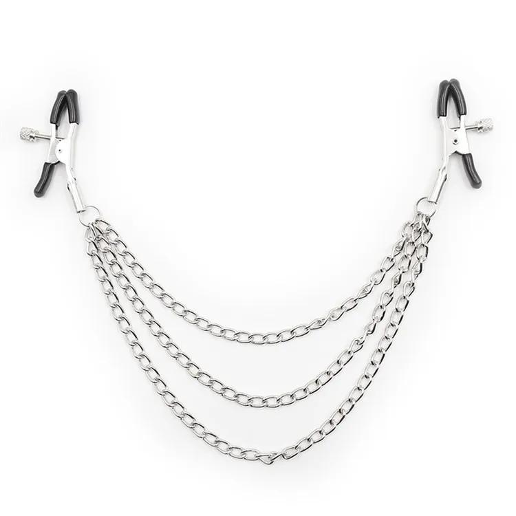 Sexy flirt Nipple Clamps Labia Breast Nipple Clamps With Chain Clips Slave Bdsm Fetish Erotic Toys Sex Tool For women Adult Game