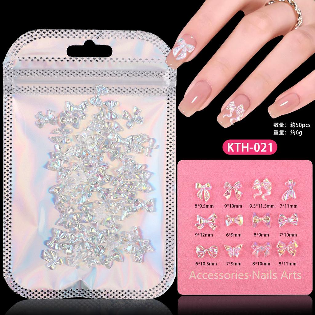 Color Streamer Resin Bow Mixed Nail Art Trinkets Mobile Phone Case Accessories Work In Progress Diy Accessories