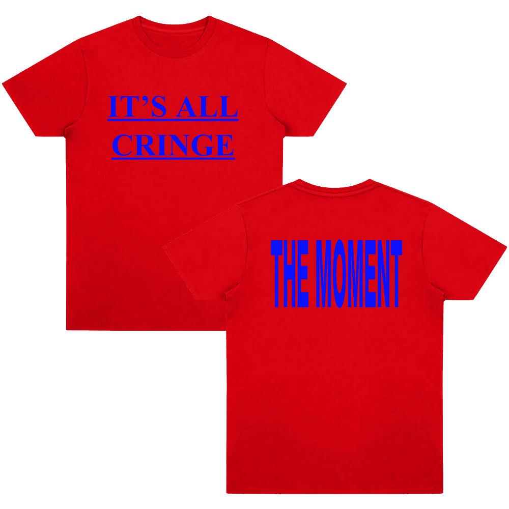 

IT’S ALL CRINGE Tee Charli XCX Merch T Shirt Unisex Comfortable Cotton Clothes Summer Casual Trendy Tops XXL червоний