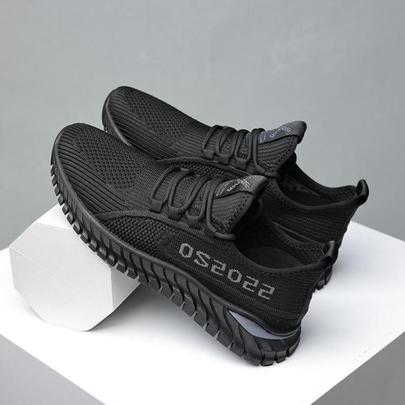 Flying woven sports shoes men's mesh breathable and lightweight casual shoes, new running shoes in summer