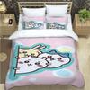 Cartoon Chiikawa Pattern Quilt Cover With Pillowcases 3D Digital Printed Bedding Set Twin Full Queen King Christmas Gift