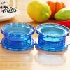 Manual Garlic Grinder Press, Transparent Grinder, Easy Operation Portable Salad Dressing Tool Chopper, for Onion Ginger Nuts Herbs Handheld