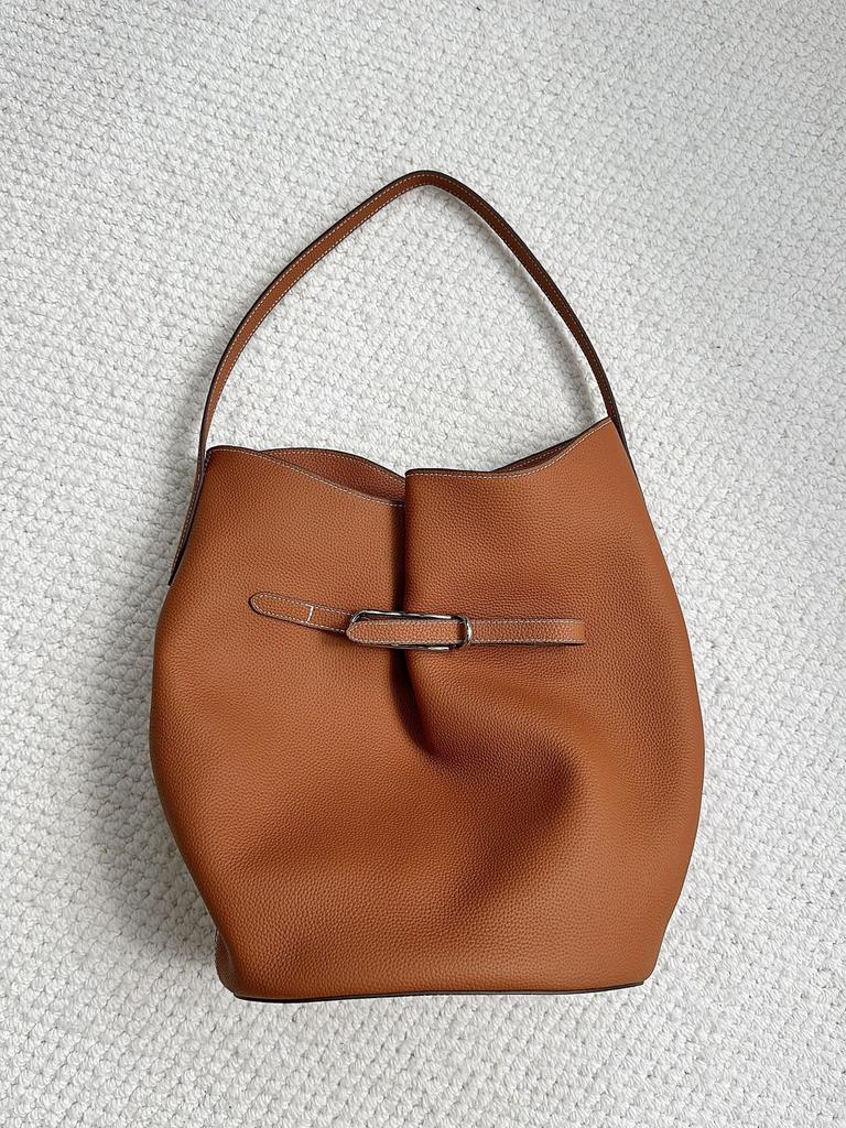 2025 New Style Top Layer Cowhide Hobo Bag Mens Underarm Bag Large Capacity Versatile Handheld Single Shoulder Crossbody Bag