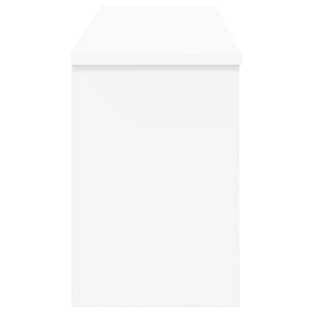 Wall Mounted Nightstand White 80 X 20 X 30 Cm Engineered Wood