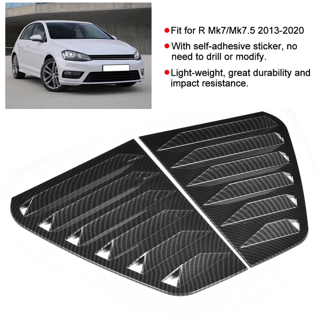Pair of Side Vent Window Scoop Louver Trim Car Modification Fit for R Mk7Mk7.5 20132020Carbon