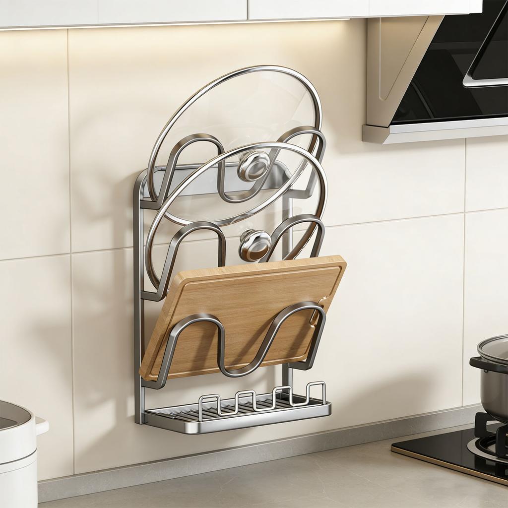 3 Layer Kitchen Organizers For Pots Lids And Cooking Tool Portable Designs Maximizes Space Saving