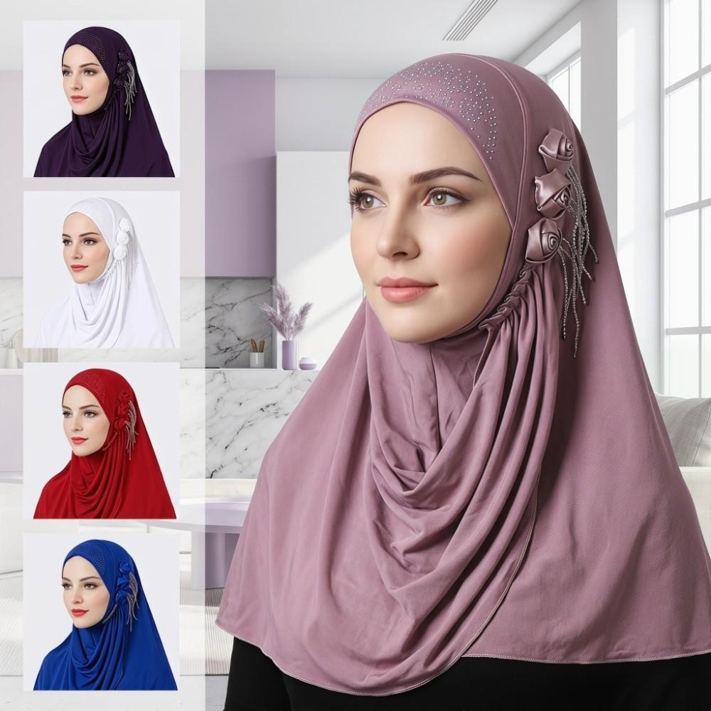 Floral Women's Hijabs Modest Wear Islamic Headscarf Classic Muslim Hijab Women's Wear
