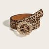 Women's Fashion Leopard Print Belt PU Leather Waistband for Jeans Casual Trousers and Dresses Adjustable Waist Sash