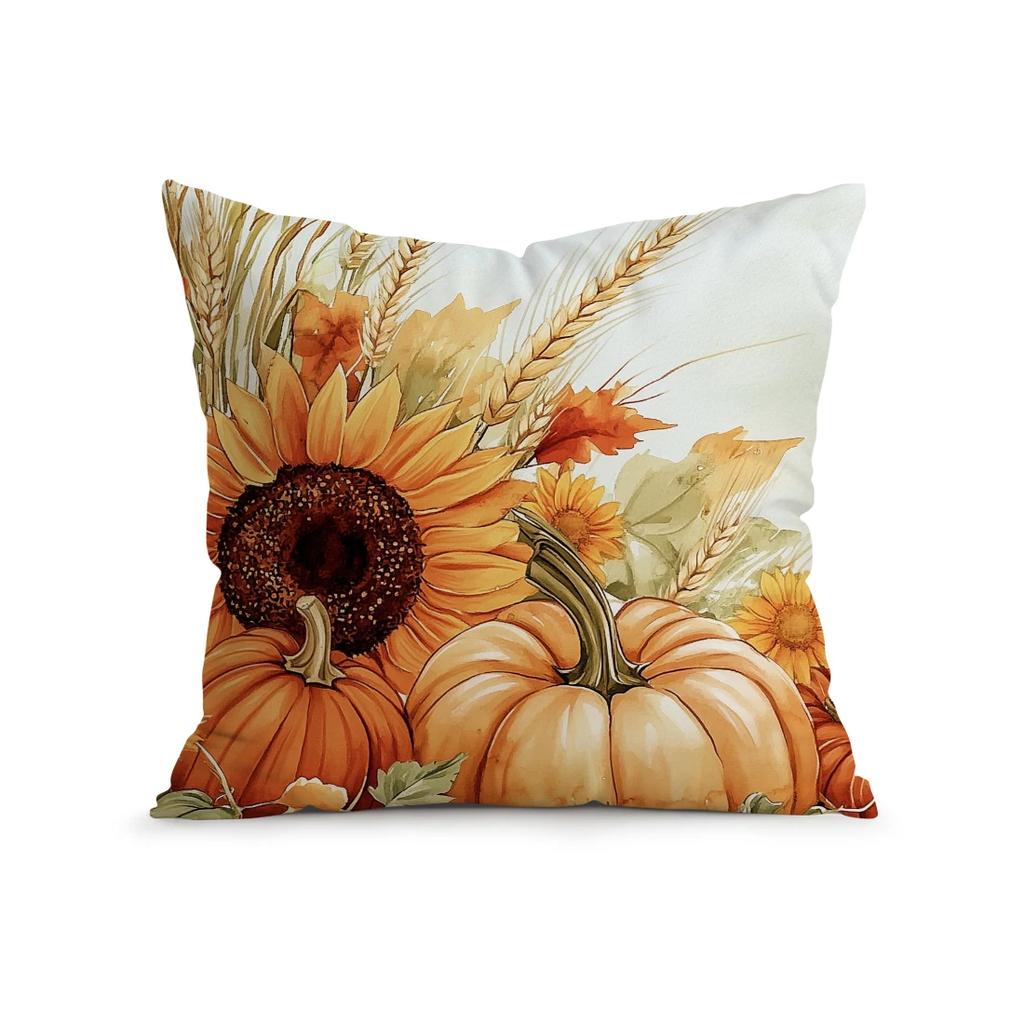 thanksgiving pumpkin sunflower Cushions Pillowcase Cushion Cover Throw Pillow Sofa Decoration Pillowcover Home Car Decor