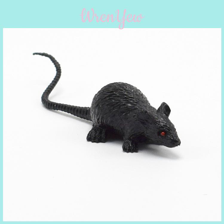 Scary Halloween Toy Mini Mouse Model For Tricksters Plastic Material 9cm Size