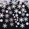 Christmas Laser Snowflake Confetti Iridescent Silver Small Round Dot Sequins Artificial Snow Xmas Tree Decoration Party Supplies