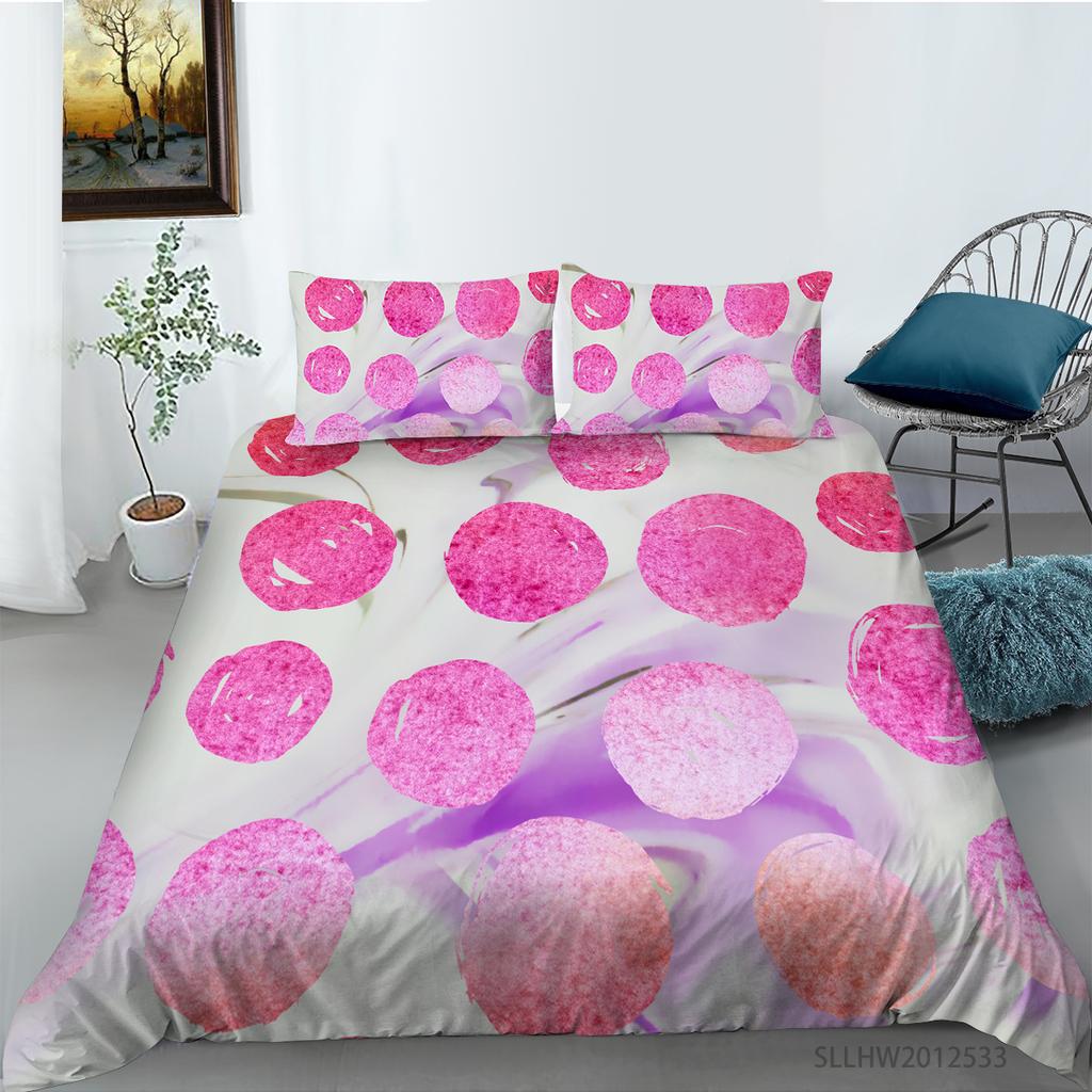 3D Graphic Bedding Colorful Pattern Duvet Cover and Pillowcase 2 or 3 Pieces of Microfiber Fabric with Zipper Washable Super Soft Home Decoration