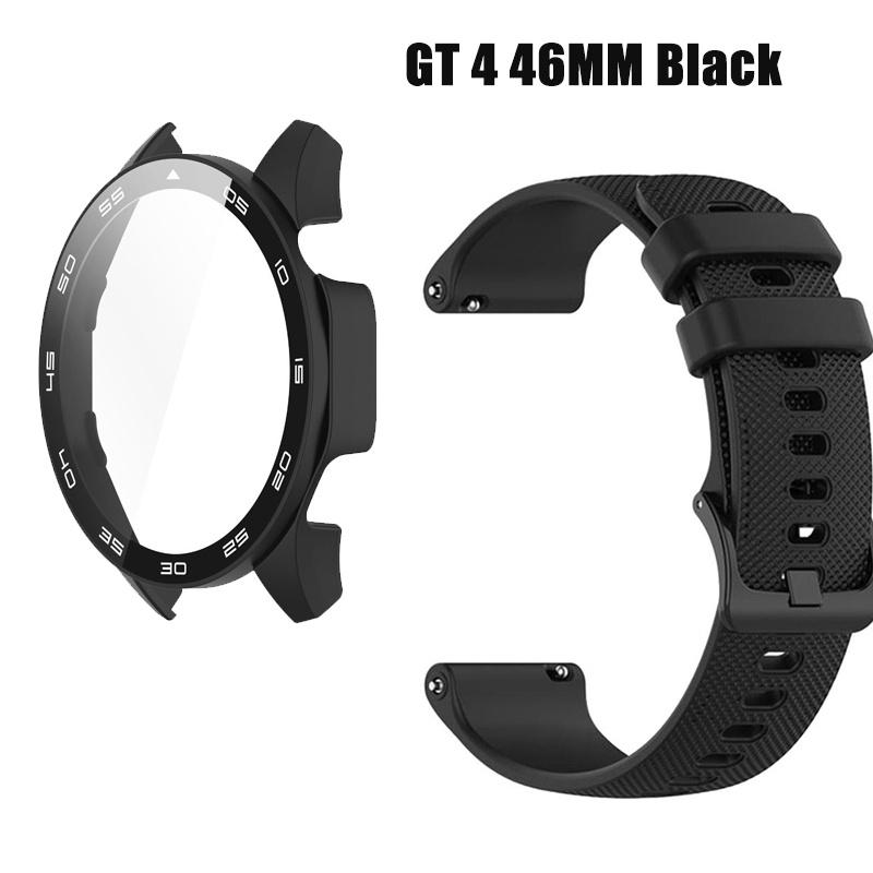 Pełne etui ochronne na komputer do zegarka Huawei GT 4 46mm etui ochronne na ekran + przezroczysta folia ze szkła hartowanego