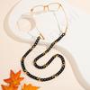 Black cool style acrylic ring buckle glasses chain, women's European and American street anti-lost mask chain mask rope
