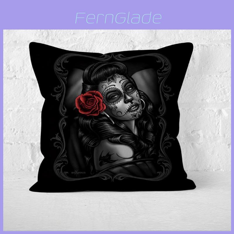 Vintage Horror Print Pillowcase For A Spooky Halloween Touch