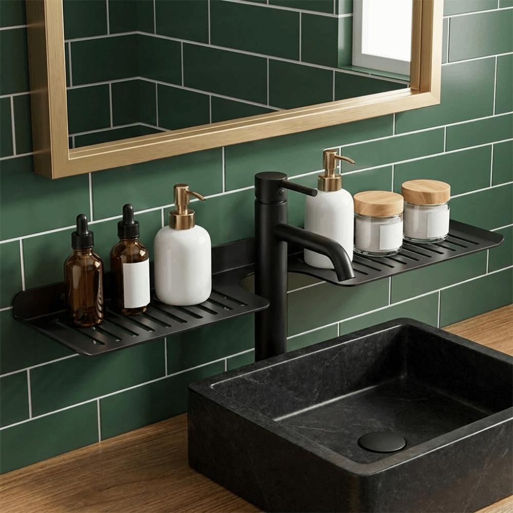 Water Drainage U Shaped Countertop Storage Rack Wall Mounted Kitchen Storage Rack Washstand