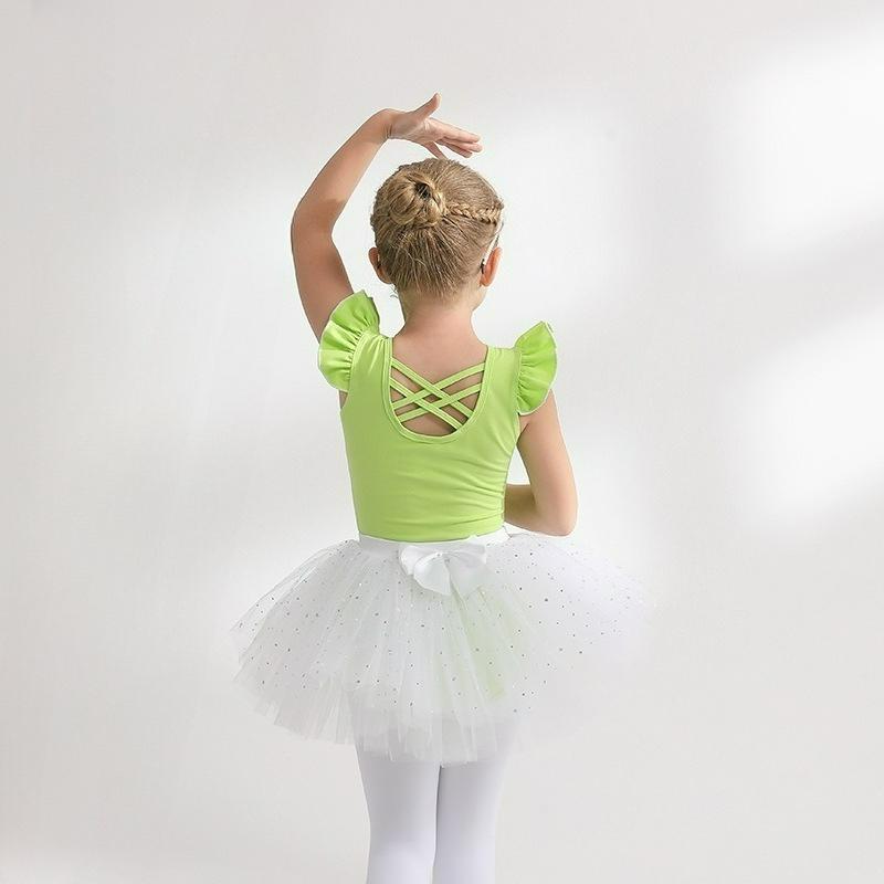 Children's Dance Clothes, Pure Cotton, Purple, Summer Sleeveless, Girls' Practice Clothes, Little Girls' Dance Clothes, Children's Tutu