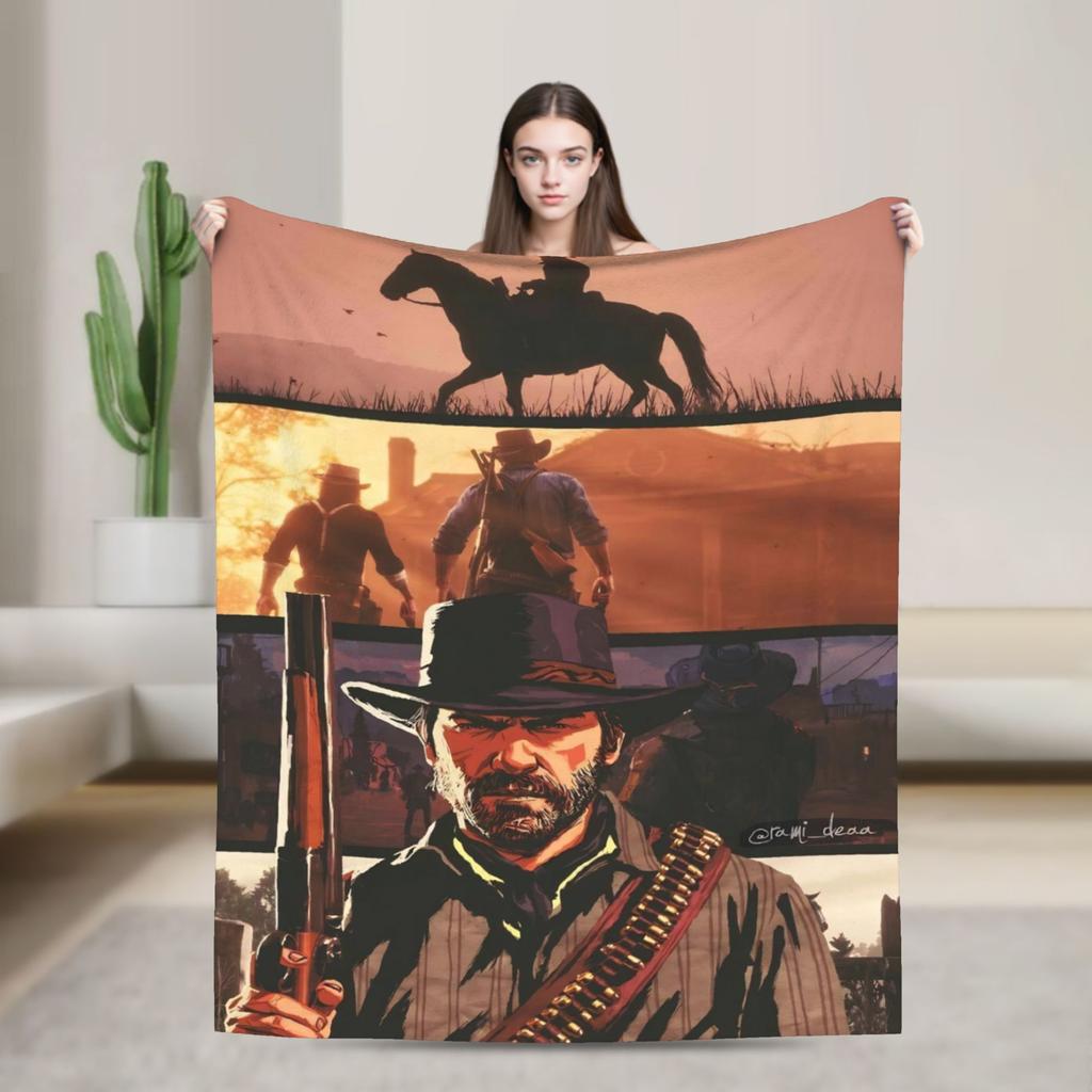 Arthur Morgan Blanket Multi-size Cozy and Lightweight Throw Blankets for Sofa Couch and Bed