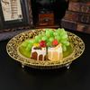 Light luxury lace European golden fruit plate Creative fruit plate Dried fruit plate High-end guest restaurant Cabaret tray Metal craftsmanship