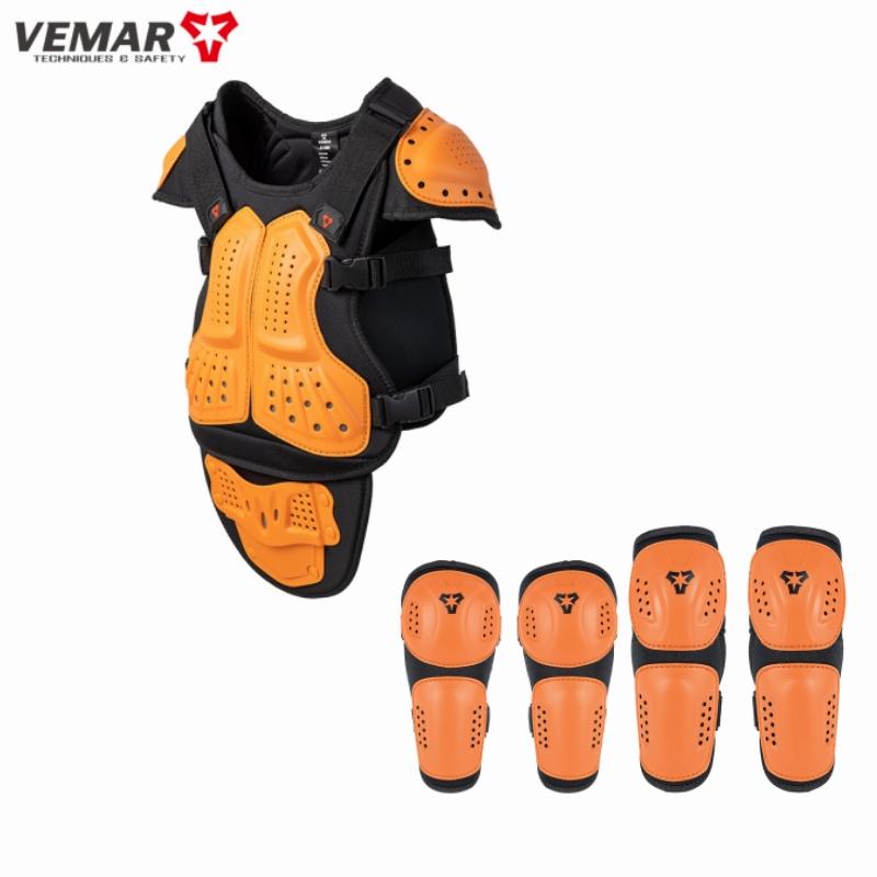 Kids Motorcycle Riding Body Armor/Elbow Knee Protector Children Motocross Back Vest Chest Off-Road Moto Cycling Protective Gear