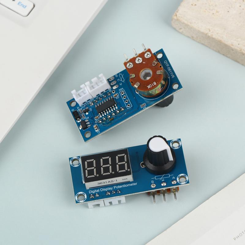 5K/10K/20K Single Channel Digital Potentiometer Module Adjustable Resistor With 3-Digit Digital Tube Knob Led Display