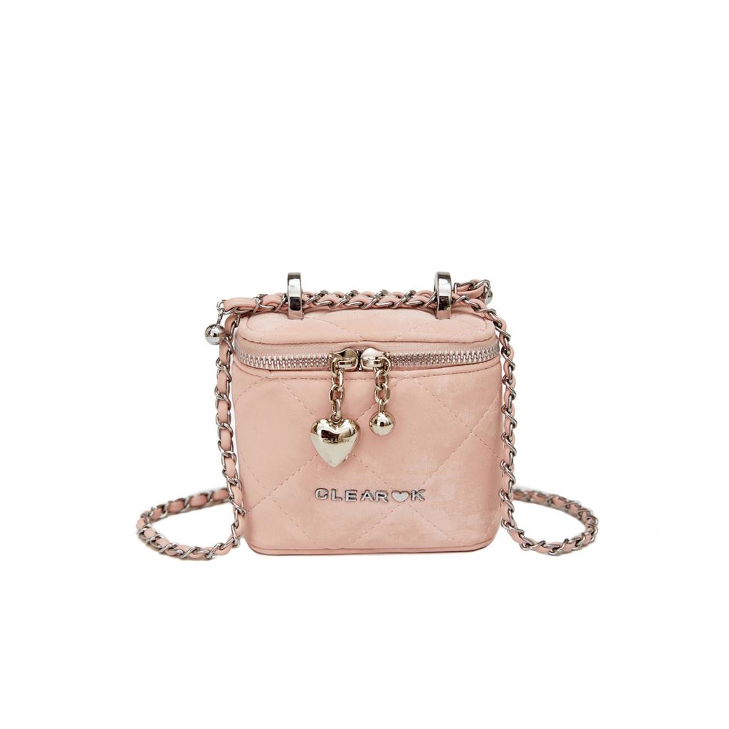 Xiaoxiangfeng Diamond Chain Small Square Bag 2025 New Fashionable Versatile Shoulder Bag Simple Mini Box Bag