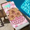 Cute C-capybara Towel Large Quick-Drying Microfiber soft Beach Towel for Travel Fitness Sauna Bathing Camping