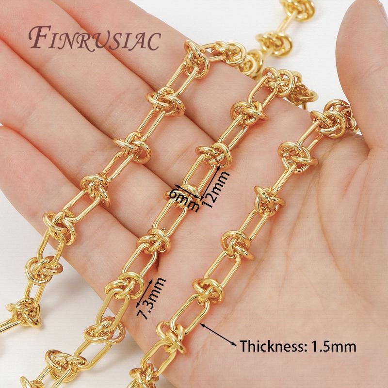 0.5-1 Meter 18K Gold Plated Brass Heart Chain,Bulk Cable Chains For Necklaces Accessories,DIY Jewelry Chains For Needlework