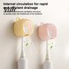 Space Saving Toothbrush Case Cute Bear Wall Mounted Holder with Dustproof Flip Cover, Single Hygienic Brush Protector Dispenser Storage Organizer,