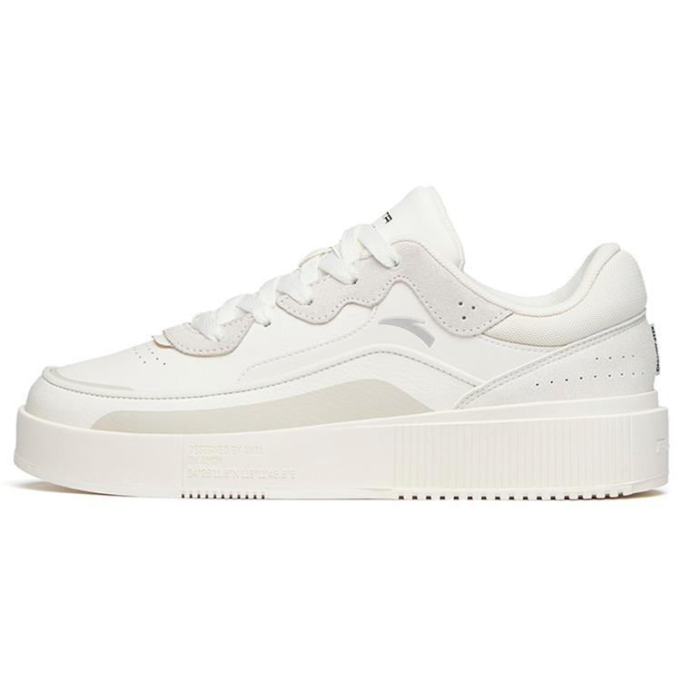 Anta Waterproof Slip Resistant Waterproof Low top Skateboard Shoes Men's Ivory White Gray 912148031-1